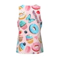 thumbnail image 5 of Easygdp Cupcakes and Donuts Men's Tank Top, Sleeveless Muscle T Shirts, Breathable, Quick-Dry, Loose for Gym, Running, Fitness - 3X-Large, 5 of 9