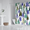 thumbnail image 2 of Winter Christmas Shower Curtain for Bathroom Let It Snow Holiday Winter Bathroom Curtain Durable Funny Shower Curtain Hooks Included,72x72Inch, 2 of 5