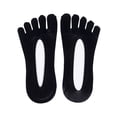 thumbnail image 4 of Dewadbow Women Solid Seamless Low Cut Crew Ankle Five Finger Toe Boat Socks, 4 of 6