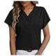 thumbnail image 2 of Fiudx Ofertas de La Semana Camiseta Informal de Manga Corta con Encaje y Cuello Redondo a La Moda para Mujer, 2 of 3