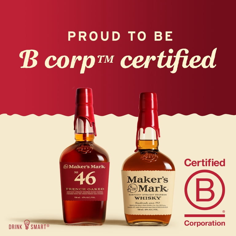Maker's Mark, Straight Bourbon Whisky, 750 ml, 45% ABV - Walmart.com