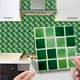 thumbnail image 3 of Monstrate Azulejo de mosaico verde Retro 3D, pegatina para pelar y pegar, azulejo para cocina, hogar, Decoración del hogar Monstrate HA018869-00, 3 of 6