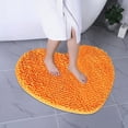 thumbnail image 4 of Heart-Shaped Doormat, Absorbent Skidproof Bathroom Rug, Non-Slip PVC Backing Machine Washable Valentine's Day Wedding Entrance Mat, Orange, 4 of 6