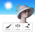 thumbnail image 2 of Bucket Sun Hat Cute Cap for Women Fashion Fold-up Brim Packable Summer Beach by Solaris, 2 of 7