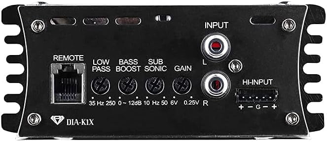 Black Diamond DIA-K1X Class D 1-Channel Monoblock Car Amplifier 3000 Watts - Amplifier 1-Channel with Acrylic Window & LED Lighting