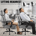 thumbnail image 4 of BOSSIN 400lbs Executive Office Chair with Foot Rest, Ergonomic Heavy Duty Big and Tall Desk Chair with Adjustable Headrest, High Back PU Leather Comfy Computer Chair, 4 of 7