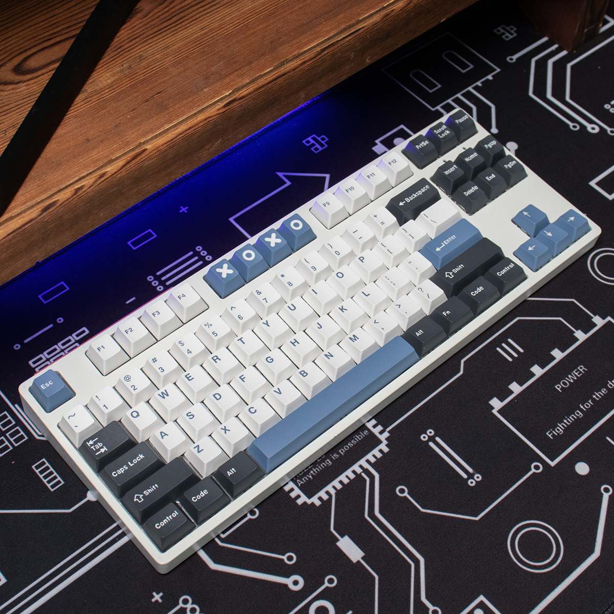 Keycaps 171 Keys Cherry Profile PBT Double Shot Arctic Circle Keycap Suitable for 61/64/68/84/87/96/104/108 Mechanical Gaming Keyboard