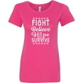 thumbnail image 3 of Inktastic Breast Cancer Awareness Fight Believe Hope Survive Women's T-Shirt, 3 of 5
