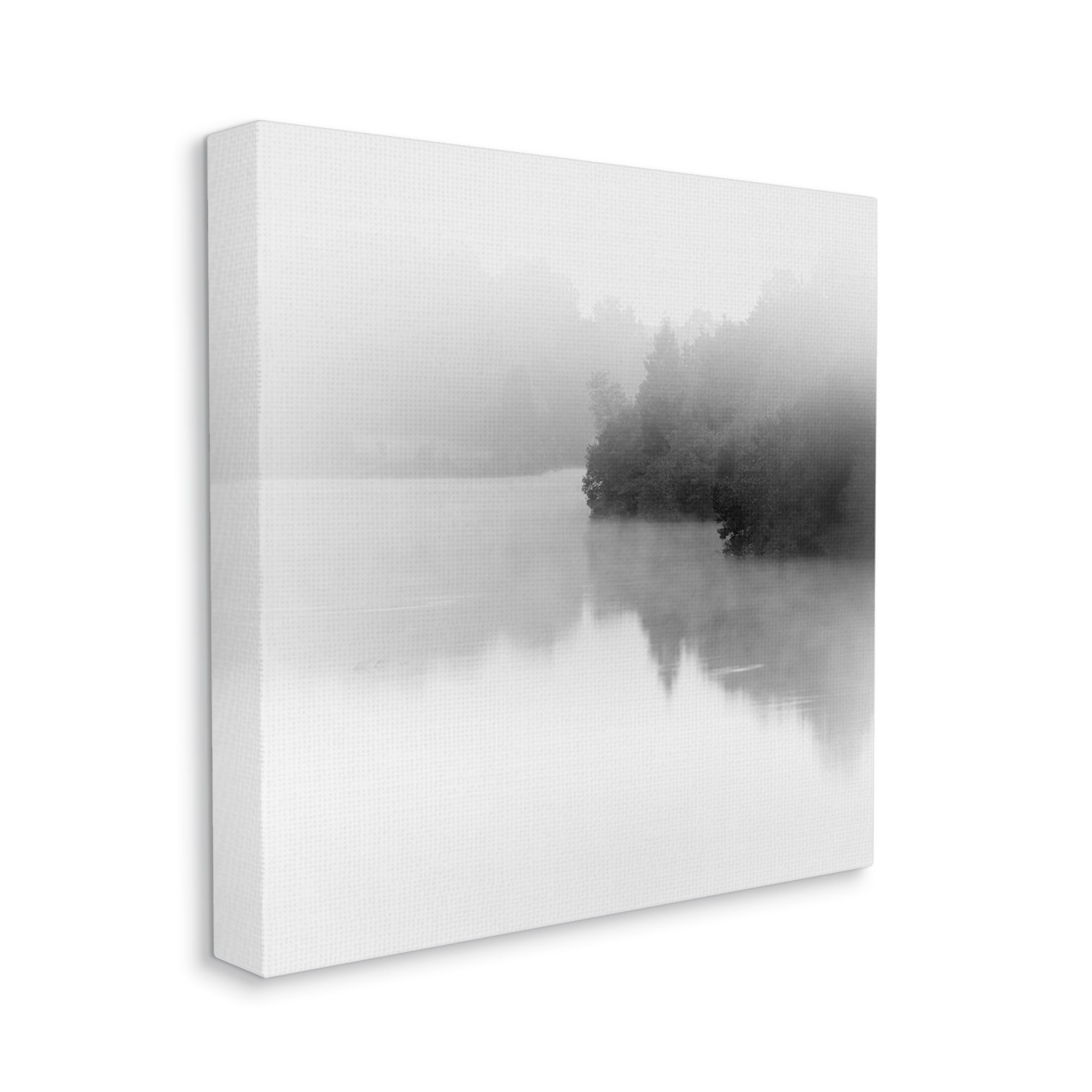 Stupell Foggy Lake Mysterious Reflection Landscape Photography Gallery Wrapped Canvas Print Wall Art