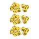 thumbnail image 1 of Lot de 30 dés en plastique de 16 mm, 6 faces, coins arrondis, pour jeux de société, jaune, 1 of 4