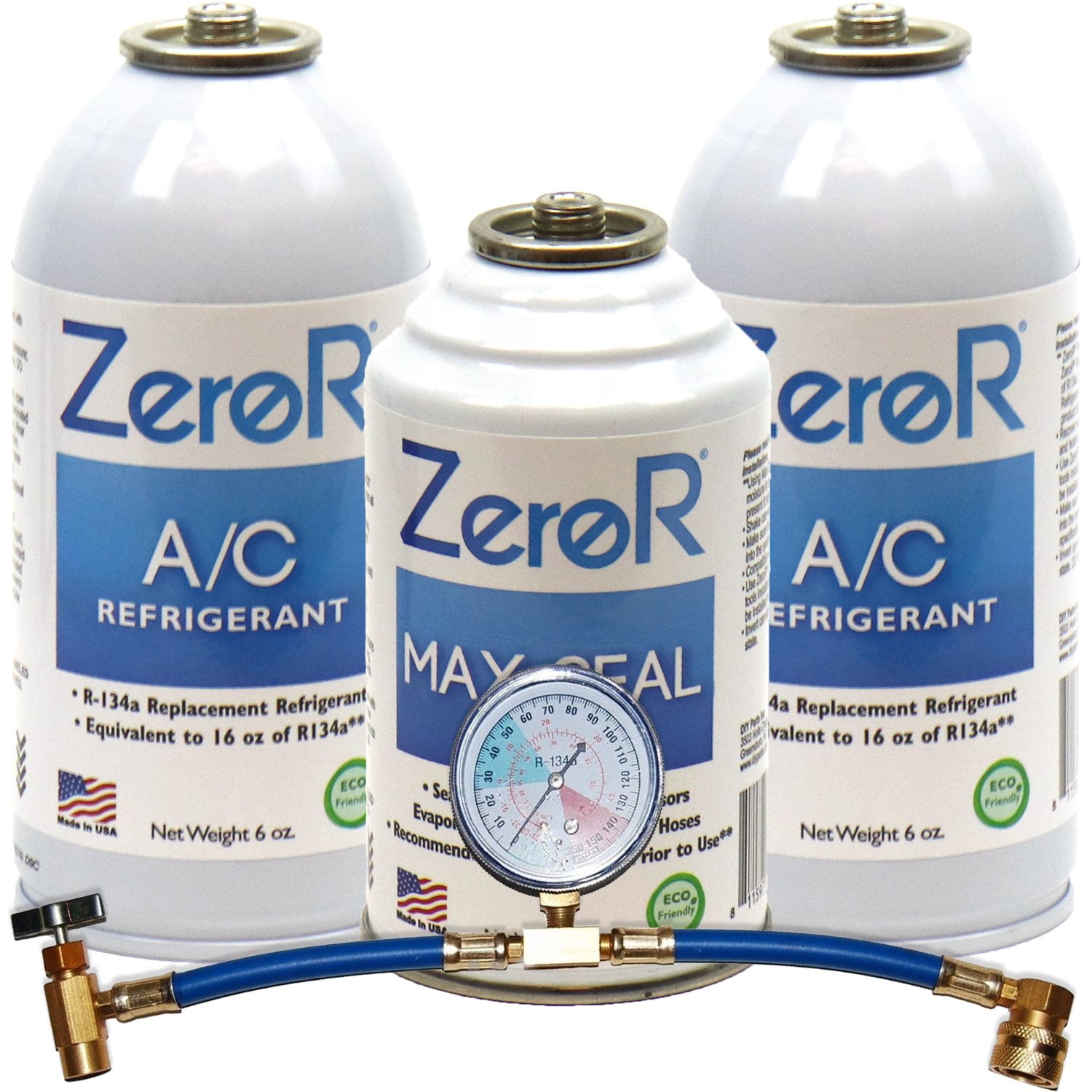 ZeroR® Quick Seal &amp; AC Refrigerant_ Recharge Kit, R134a