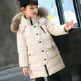thumbnail image 4 of ATOGUTA Jackets for Girls Winter Warm Thick Hooded Down Coat Down Jacket Padded Overcoat White, Size 2T-12, 4 of 6