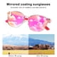 thumbnail image 3 of Gafas de sol Sumato para mujer con forma de ojo de gato, lentes espejadas, color rosa, UV400, 3 of 5