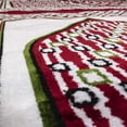 thumbnail image 6 of Modefa Turkish Islamic Prayer Rug - Large Group Praying Carpet - Wide Plush Velvet Mat - Multi Person Muslim Janamaz Sajada for Family - 12 Person (Vined Arch Red/Green), 6 of 8
