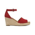thumbnail image 3 of STYLE & COMPANY Womens Red 1/2 Platform Ankle Strap Padded Seleeney Round Toe Wedge Buckle Espadrille Shoes 10 M, 3 of 3