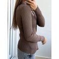 thumbnail image 4 of Women's Long Sleeve Lightweight Crewneck Casual Cardigan Sweater, 4 of 4