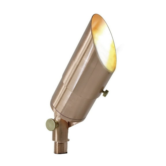 WESTGATE Directional Light, Solid Brass, Mr16 12V/50W Max, Flat Temp. Glass, Antique Bronze, 3 Ft. Cable, Nm Spike & Quick Connector