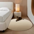 thumbnail image 2 of Round Rugs 4Ft, Brown Beige Round Area Rug Washable Indoor Throw Carpet, Gradient Monochrome Modern Country Soft Non Slip Circle Rug for Kitchen Nursery Room Home Decor Aesthetic, 2 of 8