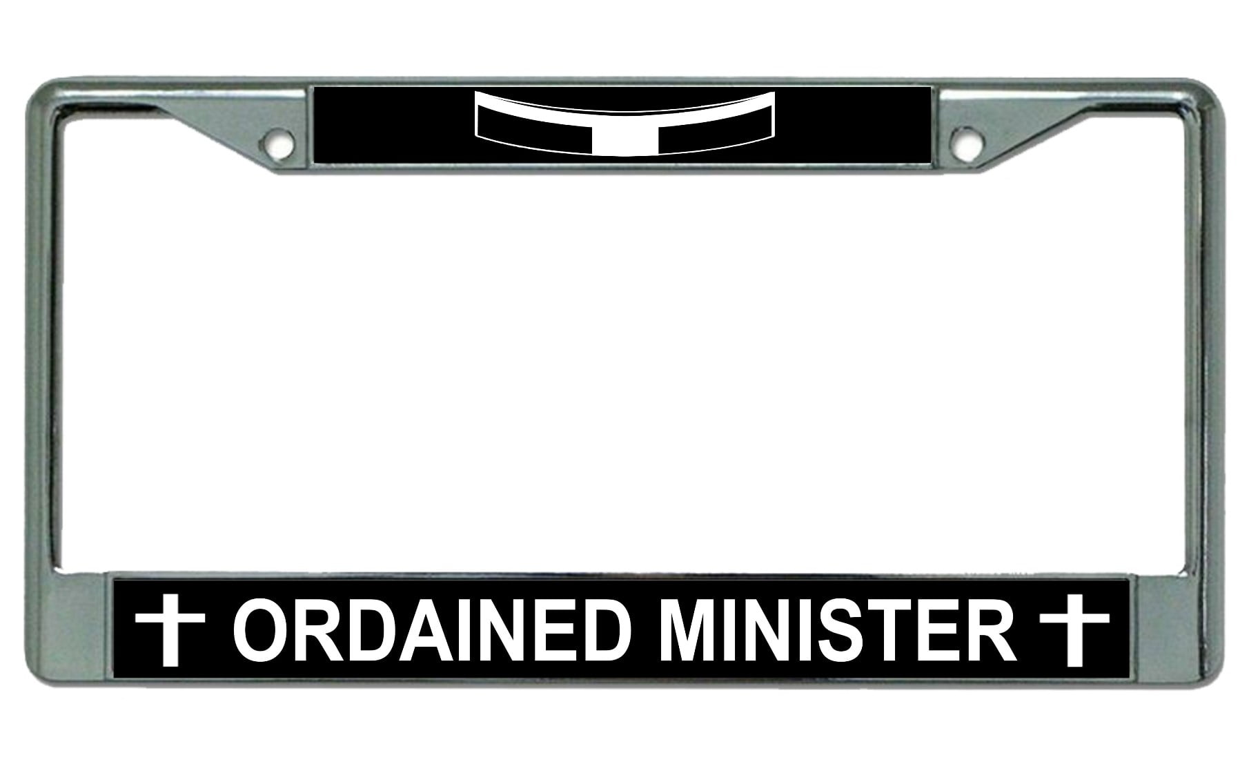 Ordained Minister Chrome License Plate Frame