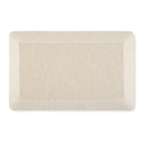 Martha Stewart Mira Modern Heathered Anti-Fatigue Air-Infused Kitchen Mat, Beige, 19.6"x32"