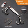 thumbnail image 4 of Holzlrgus Fishing Jigs Lures Vertical Jigging Spoon Saltwater with Assist Hook Speed Jigging Slow Jigging Pitching Lures for Tuna, Grouper, Dogtooth, Snapper, Bass, Salmon, 4 of 7