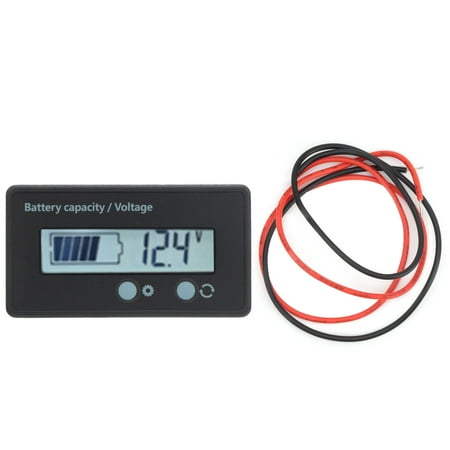 

Battery Meter Sensitive Response Battery Capacity Tester With LCD Display White Backlight For Scooters For Mobile Power Supplies For Electric Vehicles For Car
