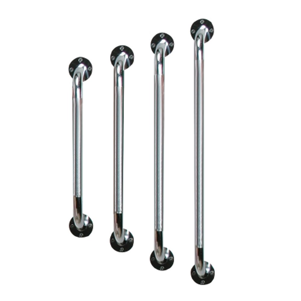 Drive Knurled Grab Bar 12'', Chrome Finish, 1 Each