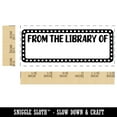 thumbnail image 2 of From the Library of Fun Border Book Self-Inking Rubber Stamp Ink Stamper for Business Office - Purple Ink - Small 1-1/2 Inch, 2 of 7