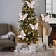 thumbnail image 1 of Adorno de mariposa artificial de Navidad con purpurina y clip - Rosa, blanco, verde - 9 pulgadas para decoración de árbol, corona y guirnalda, 1 of 6