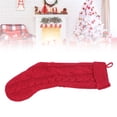 thumbnail image 1 of Knitted Stocking Soft Cable Knit Xmas Stocking Modern Design Aesthetics Warm Blessings Classic Decorations, 1 of 7