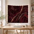 thumbnail image 5 of Deep Red Agate Geode in Moody Moody Abstract Style for Art Lovers, Elegant Wall Decor, Housewarming Gift Tapestry Wall Hanging for Bedroom and Living Room, 5 of 7