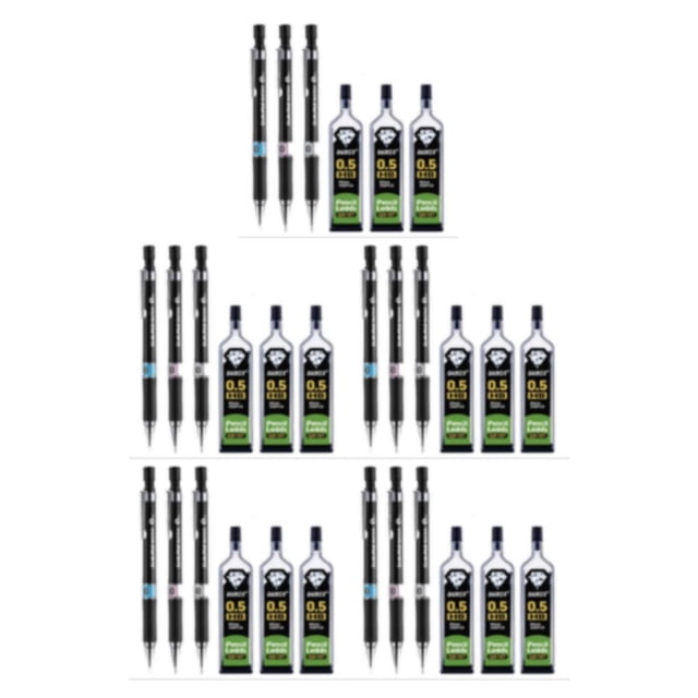 ziyahi 6pcs/set Reliable Mechanical Pencil Set Durability Wide Application With Eraser Smooth Line 5Set