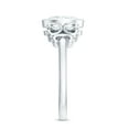 thumbnail image 3 of Rosec Jewels Certified Lab Grown Diamond Oval Engagement Ring with Accent - EF-VS Quality, 14K White Gold, US 4.00, 3 of 9