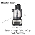 thumbnail image 2 of Hamilton Beach Stack & Snap Food Processor and Vegetable Chopper, Stainless Steel Blades, 14 Cup + 4-Cup Mini Bowls, 3-Speed 500 Watt Motor, Black (7, 2 of 8