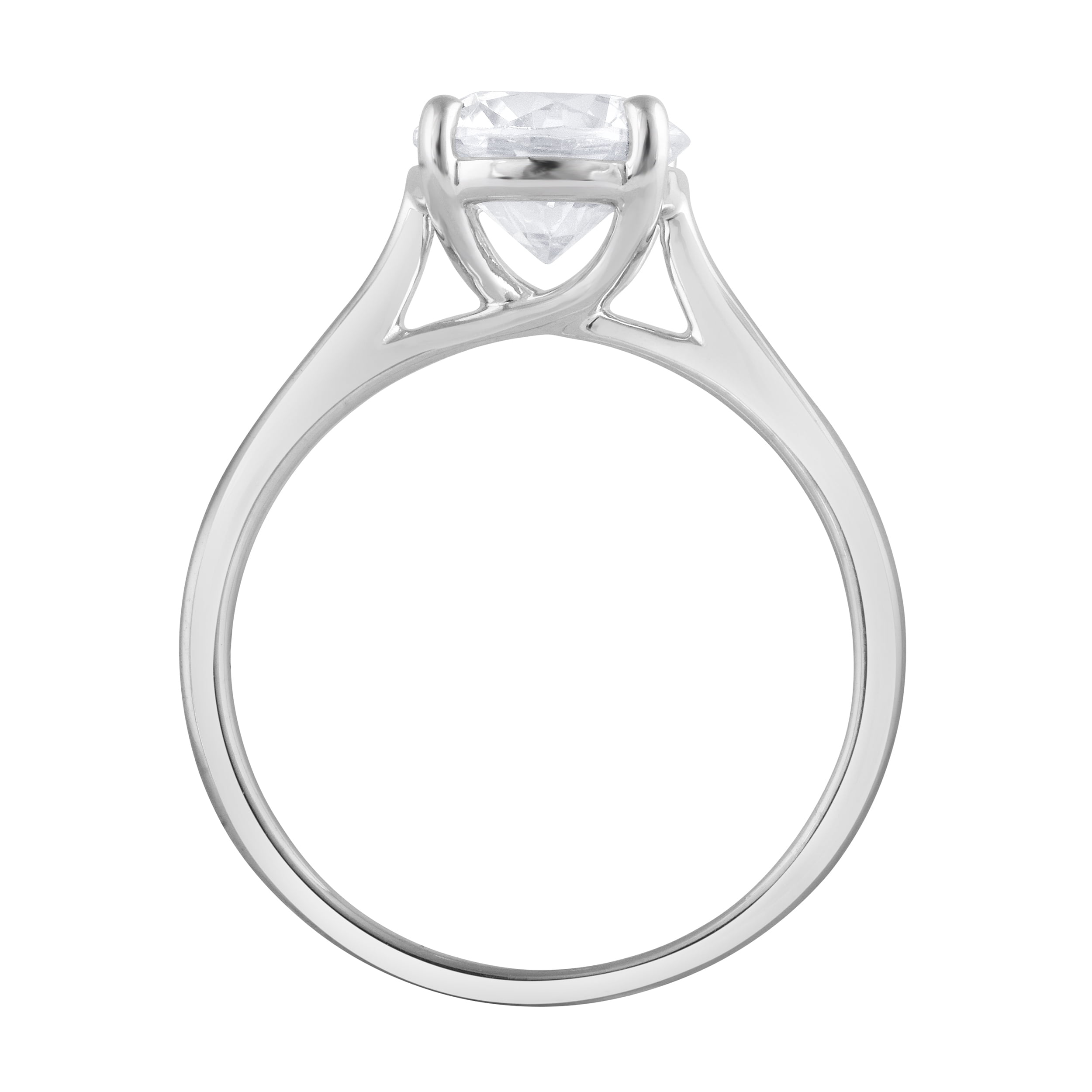 Unique Moments 2.00 Ct Round Lab Grown Diamond Ring in 10K for Women (HI-SI/I1 ) for Women