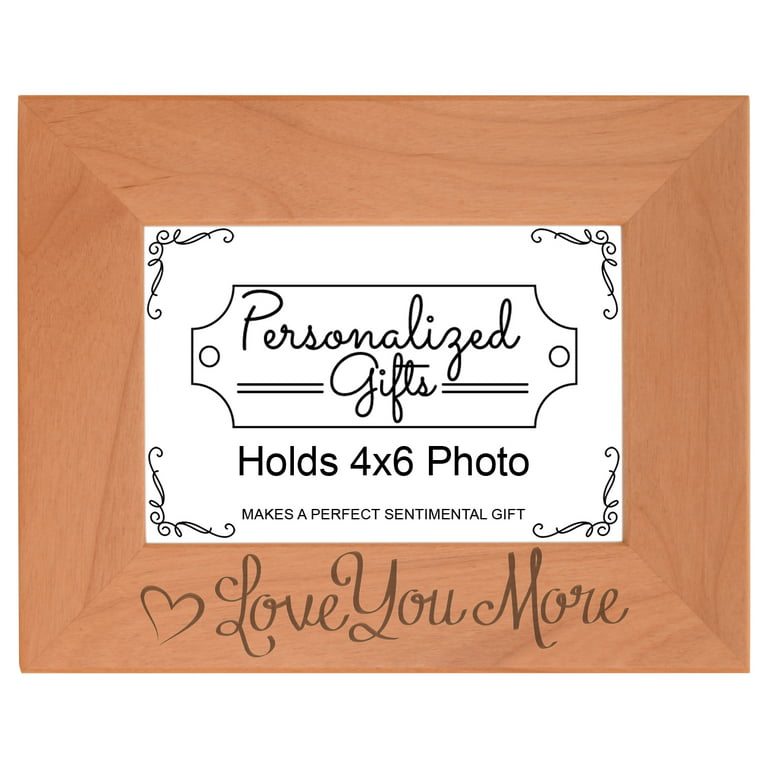 ThisWear Anniversary Gifts for Boyfriend Love You More Wood Laser
