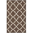 thumbnail image 2 of Safavieh Dhurries Brad Geometric Area Rug, Brown/Ivory, 3' x 5', 2 of 8