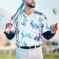 thumbnail image 5 of Lsque Rabbit2 Pattern Mens Polo Golf Shirts Funny Graphics Shorts Sleeve Button Shirts Baseball T-shirt-Large, 5 of 7