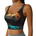 thumbnail image 2 of Hirioo Underwater Treasure Chest for Women's Sports Vest with Full-Print Design, Stretchy Fabric and Removable Pads-X-Large, 2 of 8