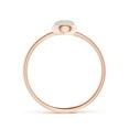 thumbnail image 2 of Angara Natural Moonstone Ring - Bezel Set Round Moonstone Stackable Ring in 14K Rose Gold for Women (Ring Size = 6.5), 2 of 8