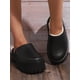 thumbnail image 5 of Women's Peep-Toe Wedge Sandals With Chunky Sole, Cozy Plush Lining And Color-Block Design, 5 of 5