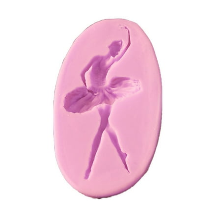 

Sardfxul 3D Ballet Girl Silicone Mold Fondant Cake Decoration Cupcake Topper Molds for DIY Handmade Baking Candy Chocolate Gum Car Pendant Mould
