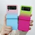 thumbnail image 5 of Allytech Case for Samsung Galaxy Z Flip 3 (5G) 2021, Luxury Gradient Color Hard Shockproof Protective Folding Slim Cover for Samsung Z Flip3 2021, Green + Rose, 5 of 5