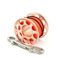 thumbnail image 2 of Keep Diving Spool Reel Portable Solid Color Polyester Rope Reels Freediving Fishing Underwater Accessories with Double End Hook Beige Pink 15m, 2 of 9