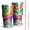 Orange and Purple Tie Dye Pattern, variant on Red and Green Tie Dye Pattern 30oz Insulated Stainless Steel Tumbler, Reusable Drinking Cup with Straw & Cleaning Brush, Heat Cold Retaining Gifts for Birthday Christmas Thanksgiving
