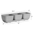 thumbnail image 4 of Root & Vessel Majestic Herb & Succulent Trio Planter, Gray, 4 of 4