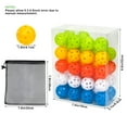 thumbnail image 6 of 50 Pack Plastic Golf Balls Practice Limited Flight Golf Training Ball Hollow Swing Practice Indoor Golf Balls with Mesh Drawstring Bag for Backyard Driving Range or Outdoor, 6 of 7