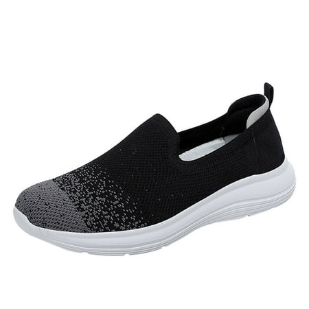 

Mackneog Women Breathable Lace Up Shoes Flats Casual Shoes Unisex Lightweight Work Shoes Sporty Breathable Slip Work Trainers Gift on Clearance