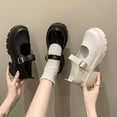 thumbnail image 3 of KAQ Women's Platform Mary Janes Chunky Heel Ankle Strap Uniform Dress Shoes Heeled Gothic Lolita Oxfords, 3 of 8