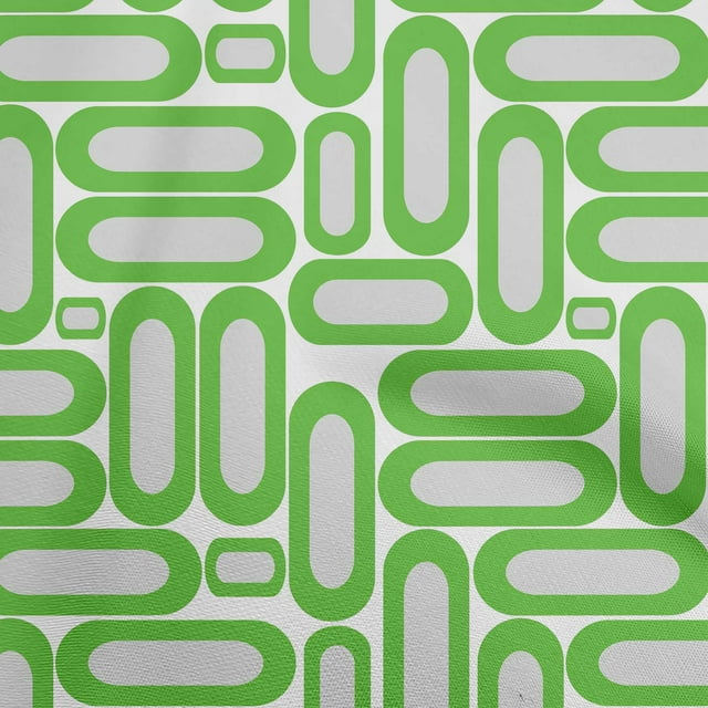 oneOone Cotton Flex Green Fabric Geometric Craft Projects Decor Fabric Printed By The Yard 40 Inch Wide